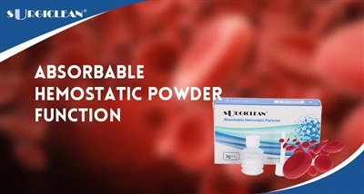 Absorbuojamų hemostatinių miltelių funkcija